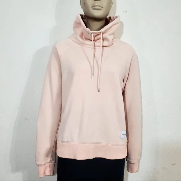 Calvin Klein Women’s Light Pink  Drawstring Collar Sweatshirt Size M - Picture 14 of 15